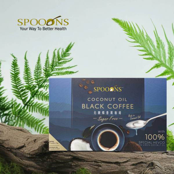 无糖椰香黑咖啡 Spoons Coconut Oil Black Coffee (Sugar Free) 15 Packs