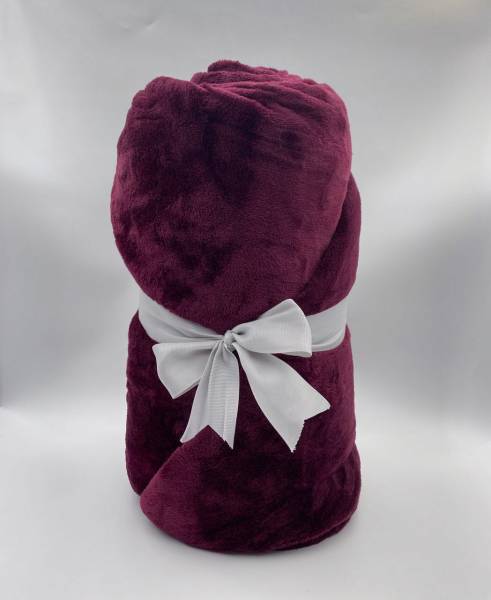 Coral Fleece Velvet Blanket (Maroon)
