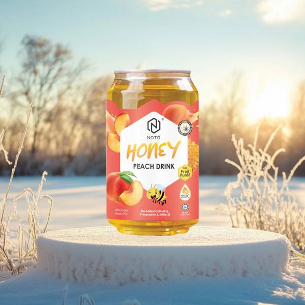 Honey  Peach  Drink  300ml  12btls 蜂蜜水蜜桃罐装饮料 300 毫升 12 罐