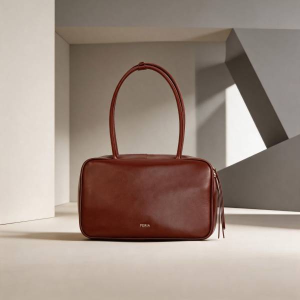 Milk Brick Boston Bag (Brown)