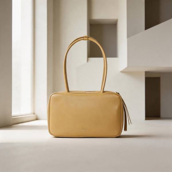 Milk Brick Boston Bag (Yellow)
