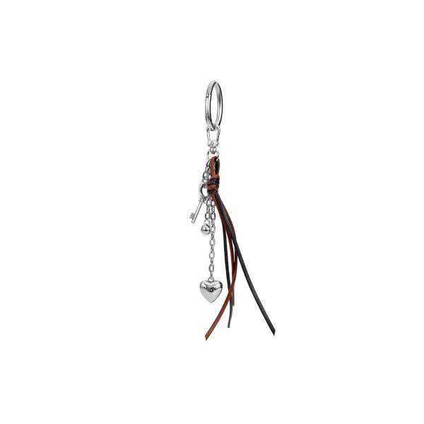 HEART LOCK ROPE KNOT PENDANT [BROWN]